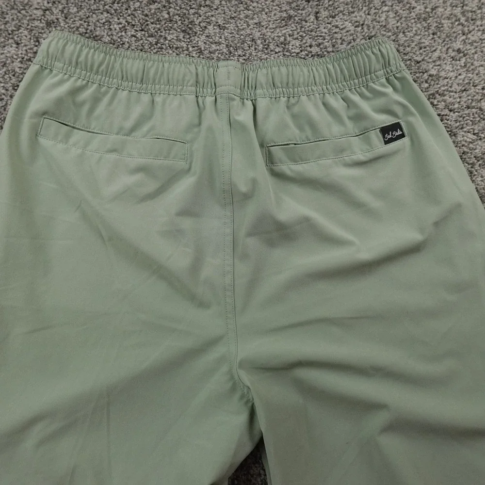 NEW Bad Birdie Shorts Mens S Blue Green Athletic Drawstring Performance Golf Dad